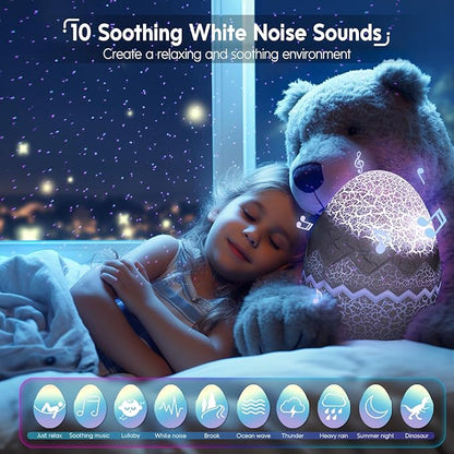 Rossetta Star Projector, Galaxy Light Projector White Noise Bluetooth Speaker with Remote Control, Aurora Projector Starry Night Light Projector for Kids Adults, Home Theater, Ceiling, Home Decor