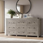 9-Drawer Dresser, Modern Wooden Storage Chest of Drawers, Dresser TV Stand, Wood Drawer Organizer with Metal Handles for Bedroom, Living Room, Hallway