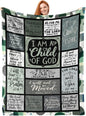 Christian Throw Blanket for Couch, Inspirational Gift for Women, Soft Plush Flannel Blanket, 60"x 80" Thoughts and Prayers Blankets for Bedroom Sofa Living Room Christmas Halloween Decoration