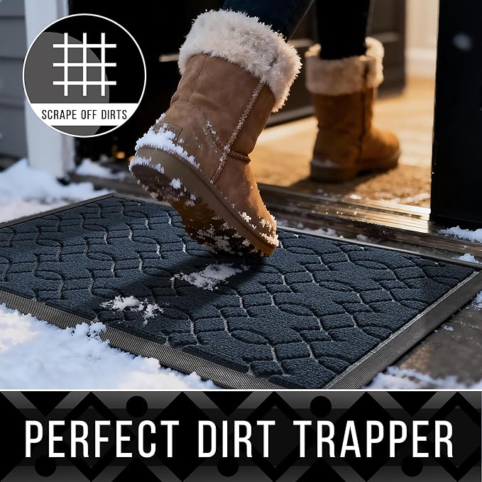 Yimobra Outdoor Runner Rug 72x24, All-Season Waterproof Doormat Outdoor Entrance, Heavy Duty Non-Slip Outside Commercial Grade Door Mat, Easy Clean, Blue