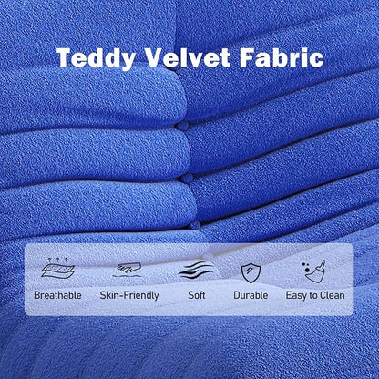 Bean Bag Chair, Memory Foam Bean Bag Sofa Large Bean Bag Chair for Adults, Bean Bags Chairs for Teens with High Density Comfortable Foam, Bean Bag for Living Room, Bedroom (Blue)