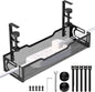 Under Desk Cable Management Tray, No Drill Mesh Desk Cable Tray, Wire Management Tray Cable Management Rack, Wire Organizer and Cable Management Box (Black)