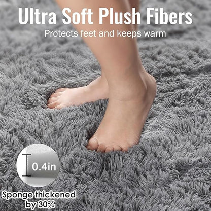 PAGISOFE Grey Washable Area Rugs for Living Room Bedroom Rug 5x8 Rugs Soft Plush Fluffy Rug for Dorm Room Classroom Home Office Nursery Thick Indoor Carpet Fuzzy Modern Farmhouse Rugs Kids Playroom