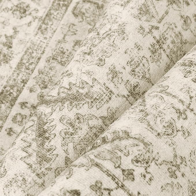 Taupe 2x3 Entryway Rug Vintage Area Carpet Indoor Kitchen Washable Door Mat Entrance Small Low Pile Traditional Distressed Retro Accent Throw Rug Non Slip Office Bathroom