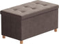 BRIAN & DANY 30 Inches Folding Storage Ottoman Bench, Ottoman with Storage Bench for Bedroom, Living Room, Entryway, Foot Rest with Legs, Brown