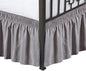 Biscaynebay Wrap Around Bed Skirts with Split Corners for Queen Beds 12" Drop, Silver Grey Adjustable Elastic Dust Ruffles Easy Fit Wrinkle & Fade Resistant Silky Luxurious Fabric Machine Washable