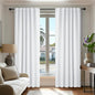 Deconovo Blackout Curtains, Thermal Insulated, W52 x L72 2 Panels, Back Tab, Machine Washable, Room-Darkening Drapes for Bedroom/Living Room Pure White