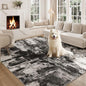 Area Rugs 8x10, Modern Abstract Machine Washable Rugs for Living Room Thin Carpet Indoor Floor Non-Shedding Carpets for Bedroom Dining Room Farmhouse Home Office | Black White