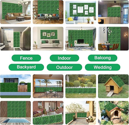 ZHZCJB 10 X 10 in Artificial Grass Wall Panel Backdrop,UV-Anti Greenery Boxwood PanelsEquipped with Double Sided Adhesive Tape, for Indoor Outdoor Grass Wall Backdrop