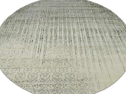 Unique Loom Del Mar Collection Area Rug - Jennifer (7' 10" Round, Gray/ Black)