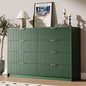 Green Dresser for Bedroom, 8 Drawer Double Dresser, Modern Chest of Drawers for Bedroom, Living Room, Entryway and Closet, 55" L x 15.7" D x 37.4" H