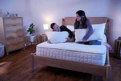 Naturepedic Organic Latex Pillow - Standard Bed Pillow with Medium Comfort - Luxury Pillow with Adjustable Fill for Comfortable Sleeping, Back Support and Neck Pain Relief