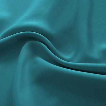 DONREN 54 Inch Curtains Blackout Thermal Insulated Rod Pocket Curtain Panels for Living Room (42 W x 54 L,2 Panels,Teal)