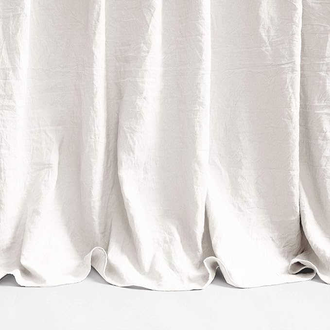 Lush Decor Ruffle Skirt Bedspread Set - 3-Piece Luxurious Farmhouse Bedding - Elegant Ruffle Detail - Timeless Style - Soft Lightweight Sheets - Queen, White