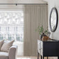 Burlywood Taupe 84 Inches Long 70 Inch Wide Curtains for Living Room Light Filtering Semi Sheer Modern Farmhouse Pleated Curtain Back Tab for Patio Sliding Door Dining Room Large Window 1 Panel 70x84
