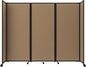 Versare Room Divider 360 Portable Wall Partition | Folding Panels | Large Freestanding Divider | Locking Wheels | Temporary Room Separator