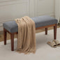 43.5'' Linen Bedroom Bench, Upholstered End of Bed Bench, Padded Vintage Dining Bench, Entryway Bench with Solid Wood Legs, Kitchen, Living Room, Hallway, Dark Grey