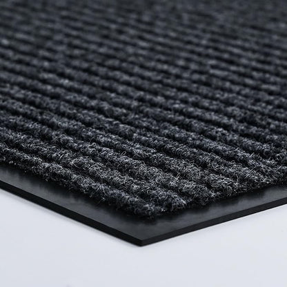 Durable Front Door Mat, Heavy Duty Indoor Outdoor Doormat, 60” x 36” Low Profile Outdoor Mats for Home Entrance, Stain and Fade Resistant Shoe Scraper Mat, Ideal for High Traffic Area