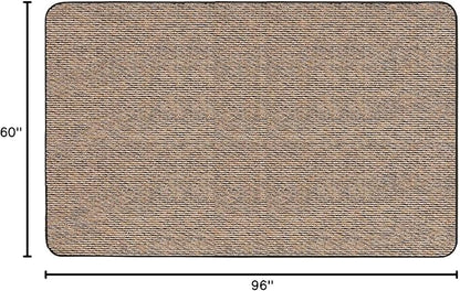 House, Home and More Skid-Resistant Carpet Indoor Area Rug Floor Mat - Black Ripple - 5 Ft X 8 Ft - Non Slip Rubber Backing, Stain Resistant, Dog Friendly, Living Room Bedroom Kitchen Entryway