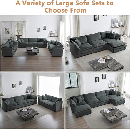 mikibama 41.4" W Single Seat Sofa, Chenille Comfy Deep Upholstered Couch Armchair with Toss Pillow for Living Room Bedroom Office Apartment, Grey