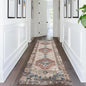 vivorug Runner Rug 2x10 Machine Washable Rug with Non-Slip Backing, Ideal for Kitchen Hallway Entryway Laundry Room - Vintage, Durable, Easy Clean, Low Pile Carpet Runner, Brown