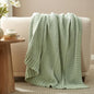 Amélie Home Chevron Chenille Knit Throw Blanket for Couch, Cozy Texture Decorative Soft Blanket for Sofa & Chair, 50"x60", Sage Green