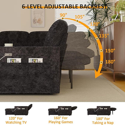 90 Inch Sleeper Sofa Bed, 4 in 1 Pull Out Couch Bed with Adjustable Backrest | Reversible Storage Chaise | Wide Armrest | Tool Free Assembly, Sectional Couches for Living Room, Navy Blue