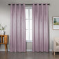 Amazon Basics Jacquard 2-Piece 100% Blackout Curtains, Living Room and Bedroom Drapes, Thermal Insulated Window Treatment, 42"x84", Pink