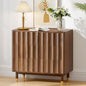 Fluted 3 Drawer Dresser, 31.5" Wide Modern Storage Chest of Drawers, Wood Drawer Organizer for Bedroom, Living Room, Hallway