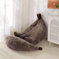 Banana Bean Bag Chair with Ottoman, Floor Sofa Bed with Footrest, Comfy Convertible Lounger for Teens & Adults, Plush Couch for Bedroom, Living Room or Dorm, M-Coffee