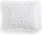 Beatrice Home Fashions Medallion Chenille Bedspread, Standard Sham, White