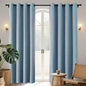 Joydeco Blackout Curtains 95 Inches Long 2 Panels Burg, Room Darkening Curtains for Bedroom, 100% Black Out Textured Thermal Drapes Privacy Protection 2 Panels Set(W52 x L95 Inch, Sky Blue)