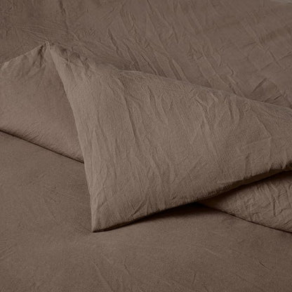 Amazon Basics Brushed Microfiber Comforter Set, Extra Soft with Natural Texture, 2-Piece, Twin/Twin XL, Brown