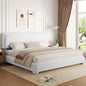 King Size Boucle Bed Frame, Upholstered Cloud Platform Bed Frame with Headboard, Anti-Collision Soft Rounded Corners, No Box Spring Required, Easy Assembly, Noise Free, Adjustable Headboard