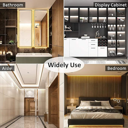PAUTIX COB LED Strip Light White CCT Tunable 4800LEDs,CRI90+ 24ft/7.5m Dimmable 2700K-6500K 24V LED Tape Light,for Under Cabinet Bedroom Kitchen TV Mirror DIY Lighting(Adapter & Dimmer NOT Included)