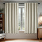 Deconovo Blackout Curtains, Thermal Insulated, W70 x L63 2 Panels, Back Tab, Machine Washable, Room-Darkening Drapes for Bedroom/Living Room Light Beige
