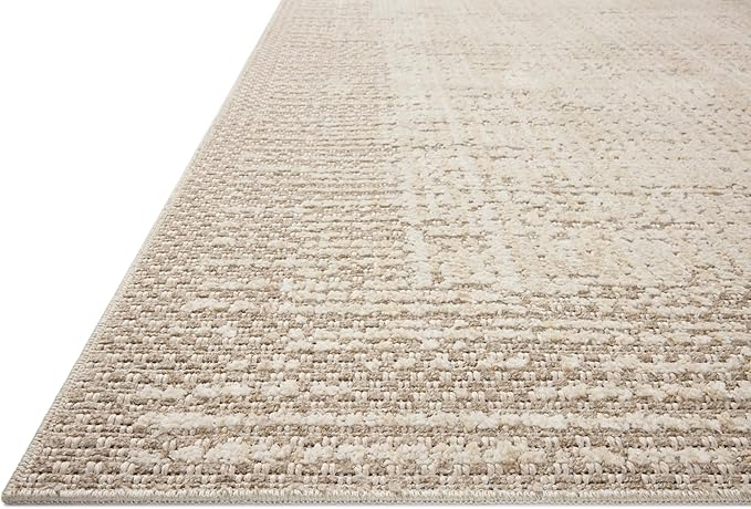 Loloi Amber Lewis Bexley Collection BEX-06 Natural/Taupe 7'-10" x 10' Area Rug Neutral, Textured, Living, Bedroom, Dining, Carpet