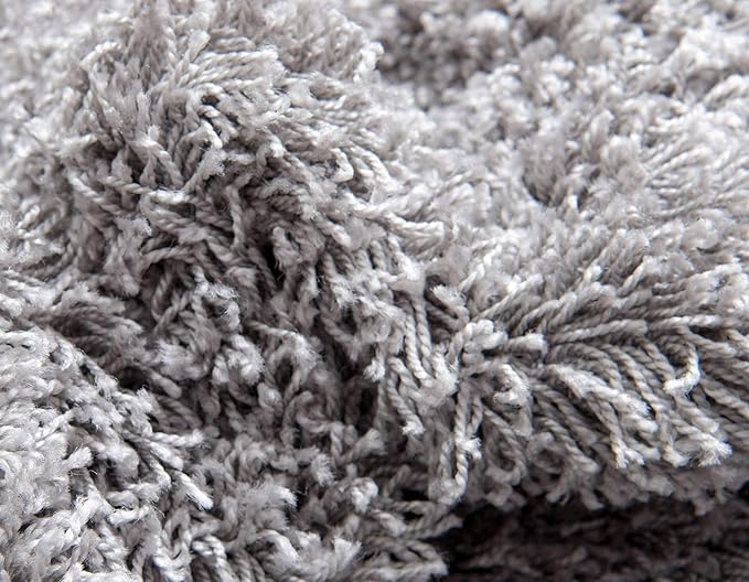 Unique Loom Solid Shag Collection Area Rug (2' 6" x 19' 8" Runner, Cloud Gray)