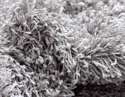 Unique Loom Solid Shag Collection Area Rug (10' x 13' Rectangle, Cloud Gray)