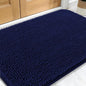 OLANLY Dog Door Mat for Muddy Paws 34x21, Absorbs Moisture and Dirt, Absorbent Non-Slip Washable Doormat, Quick Dry Chenille Mud Mat for Dogs, Entry Indoor Entryway Carpet for Inside Floor, Navy Blue