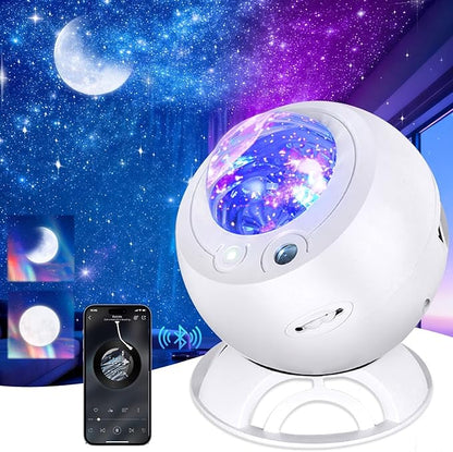 Star Projector,Moon Light,16-Color Aurora Projector Galaxy Projector,Supports USB Storage and Playback,Suitable for Children's bedrooms,Living Room Decoration,Christmas Gifts for Teenagers