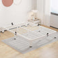 ROIL 10 Inch White Full Bed Frame with Rounded Corner and Mattress Retainers, 3500LBS Heavy Duty Steel Slats No Box Spring Needed Platform Noise-Free Easy Assembly