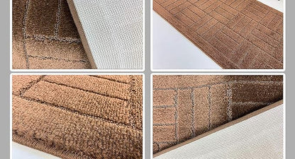 Custom Length Hallway Runner Rug,Slip Resistant,Bricks Brown, 26 Inch X 4 feet, Doormat, Sold and Priced Per Foot