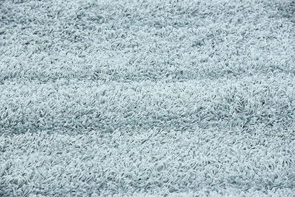 Unique Loom Solid Shag Collection Area Rug (8' Square, Light Slate Blue)