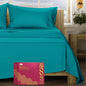 Mayfair Linen 100% Egyptian Cotton Sheets California King Size - 1200 Thread Count Cal King Size Sheets Set Egyptian Cotton, 4 PC Luxury Bedsheet (Teal), Soft, Cooling, 17" Deep Pocket Set