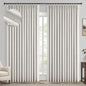 Topfinel Extral Wide Custom Sliding Door Curtains, Pinch Pleated 100% Blackout Linen Luxury Curtains with Hooks for Patio Large Window Living Room Track, 72" Wx84 L 1 Panel