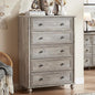 Farmhouse 5 Drawers Dresser for Bedroom, Wood 45" Tall Chest of Drawers, Dresser Rustic Storage Dressers Organizer with Metal Handle Closet for Living Room, Hallway Entryway
