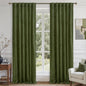 LAMIT Sage Green Velvet Curtains 90 Inches Long, Luxury Thermal Insulated Blackout Panels for Living Room Back Tab and Rod Pocket Room Darkening Drapes for Bedroom, 2 Panels, 52 x 90 Inch