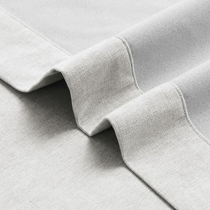 Macochico 100% Blackout Chenille Curtains for Living Room Classic Chenille Window Curtain Panels Thermal Drapes for Bedroom Hotel Grommet Curtains with Tieback White 84" Wx96 L 1 Panel