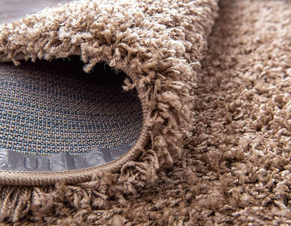 Unique Loom Solid Shag Collection Area Rug (3' 3" x 5' 3" Rectangle, Sandy Brown)